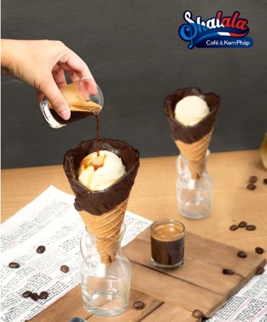 Affogato Cone - biến tấu từ thức uống trứ danh Italy và ốc quế