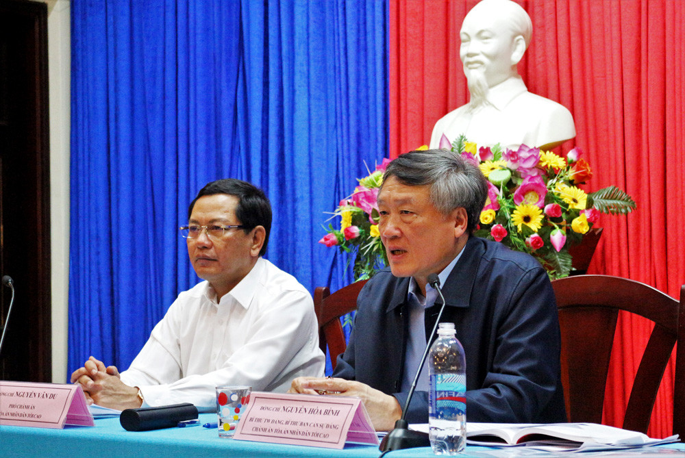 Chánh án Nguyễn Hoà Bình kiểm tra công tác chuyên môn TAND Cấp cao tại Đà Nẵng