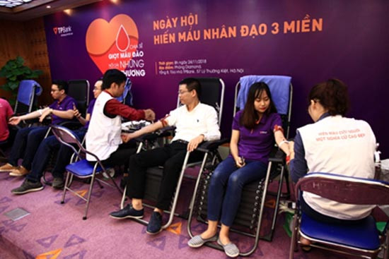 Hàng ngàn nhân viên TPBank hào hứng tham gia hiến máu nhân đạo