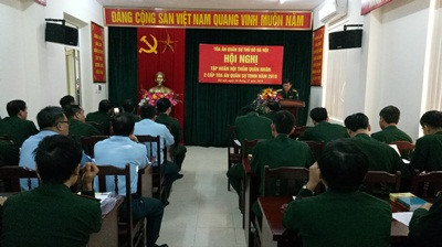 Tòa án quân sự Thủ đô Hà Nội tập huấn nghiệp vụ cho Hội thẩm quân nhân