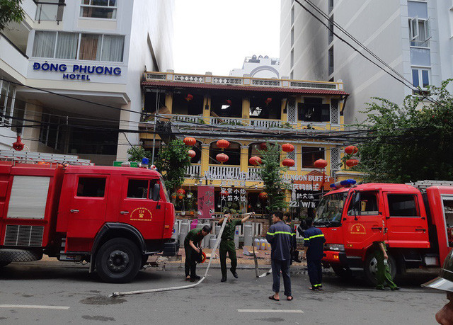 Cháy nhà hàng ở khu phố tây tại Nha Trang 