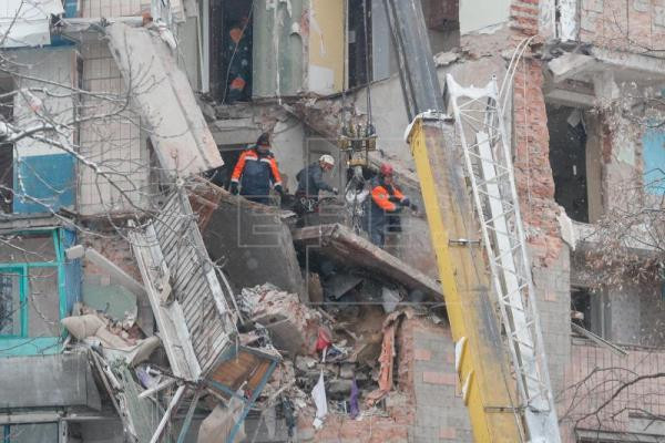 Nổ khí gas kinh hoàng ở Ukraine, tòa nhà 5 tầng bị đánh sập