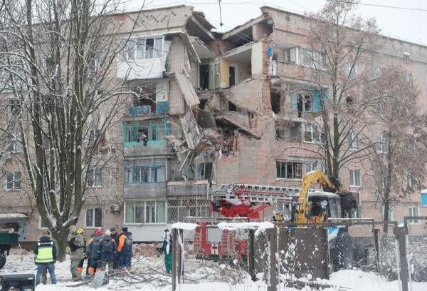 Nổ khí gas kinh hoàng ở Ukraine, tòa nhà 5 tầng bị đánh sập