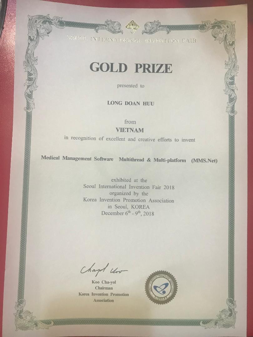Phần mềm quản lý y tế của Việt Nam đạt giải Vàng quốc tế