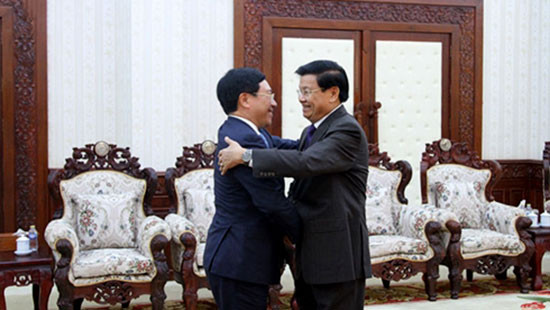 Các hoạt động của Phó Thủ tướng Phạm Bình Minh trong chuyến thăm chính thức Lào