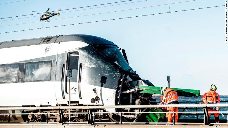 Tai nạn tàu hỏa tại Đan Mạch, 22 người thương vong