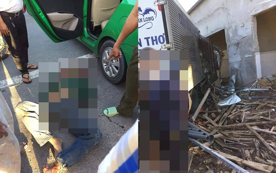 Xe tải cán chết 2 thanh niên đi xe máy ở Phú Quốc