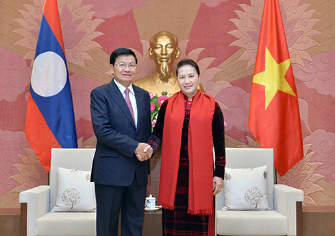 Lãnh đạo Đảng, Nhà nước và Quốc hội tiếp Thủ tướng Lào Thongloun Sisoulith