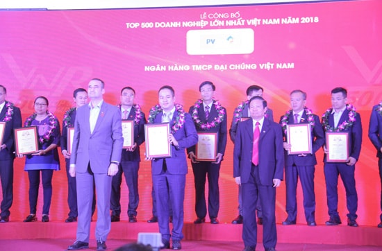 PVN được vinh danh Top 500 DN lớn nhất Việt Nam năm 2018