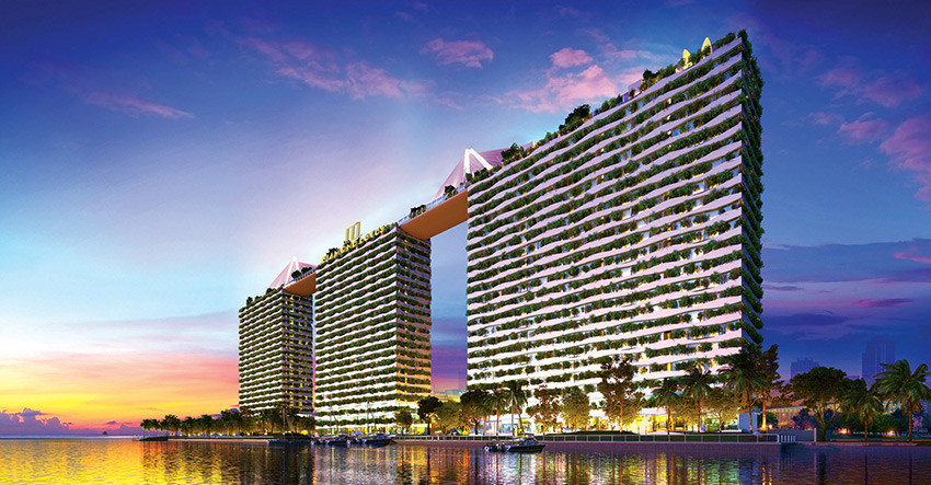 Cất nóc tháp C - Diamond Lotus Riverside, một biểu tưởng xanh chuẩn quốc tế của tương lai.