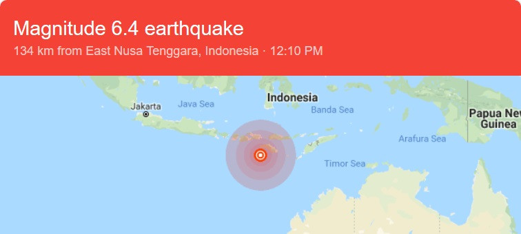 Động đất liên tiếp xảy ra trong ngày tại Indonesia