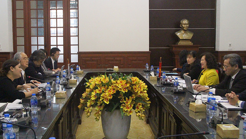 Phó Chánh án TANDTC Nguyễn Thúy Hiền tiếp xã giao Đoàn công tác JICA