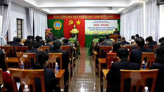 Triển khai công tác năm 2019 tại TAND tỉnh Đắk Nông và Quảng Nam