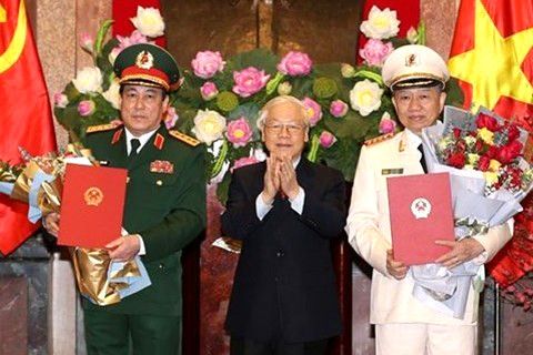 Phong hàm Đại tướng đối với 2 đồng chí Tô Lâm và Lương Cường