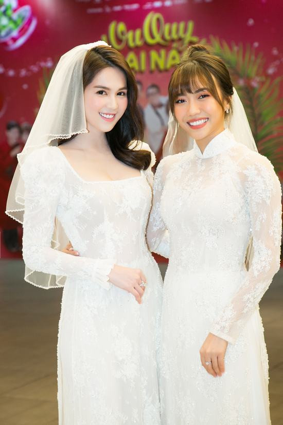 Ngọc Trinh và Diệu Nhi mặc áo dài cô dâu, rạng rỡ trong “đám cưới” quy tụ toàn sao showbiz