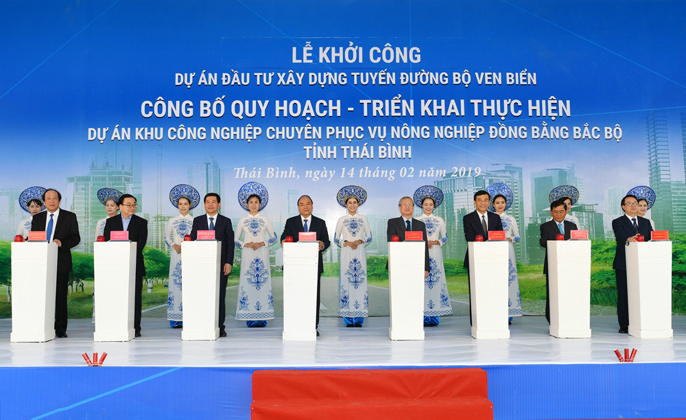 Thủ tướng dự khởi công một số dự án kinh tế trọng điểm ở Thái Bình