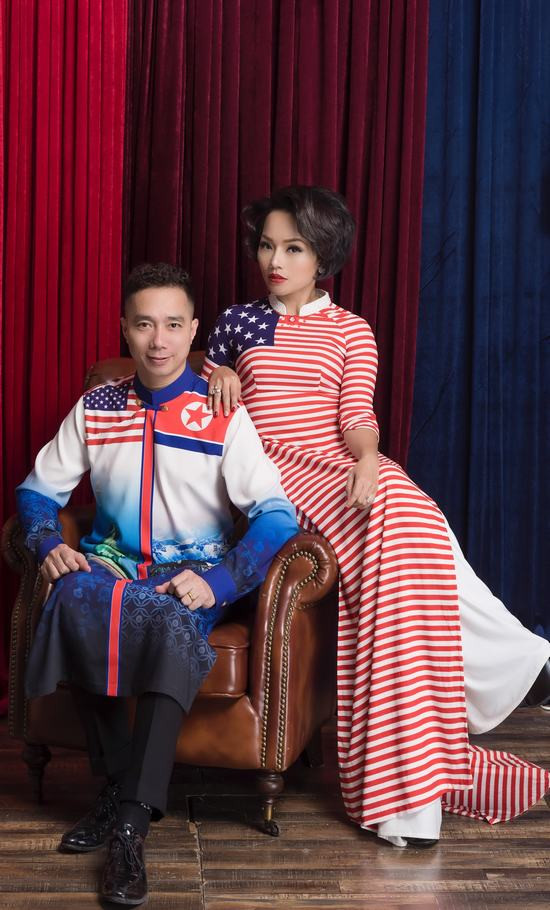 Diện áo dài cờ Mỹ - Triều: Thái Thuỳ Linh – Đỗ Trịnh Hoài Nam trở thành “cặp đôi” mới