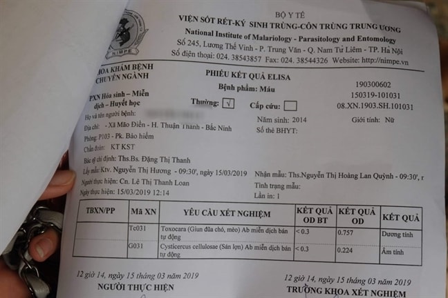 Hơn 1.200 trẻ từ Bắc Ninh về Hà Nội xét nghiệm sán lợn