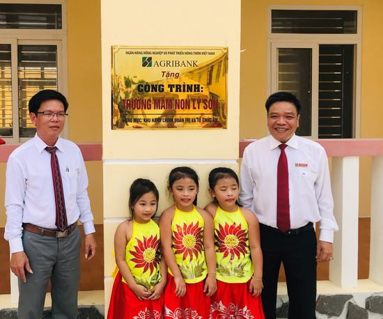 Khánh thành Trường mầm non tại huyện đảo Lý Sơn do Agribank tài trợ kinh phí