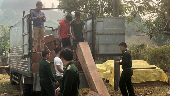 Bắt giữ 2 vụ vận vận chuyển trái phép gỗ từ Lào về Việt Nam