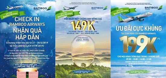 Cơ hội mua hàng ngàn vé máy bay với giá từ 149.000 VND của Bamboo Airways