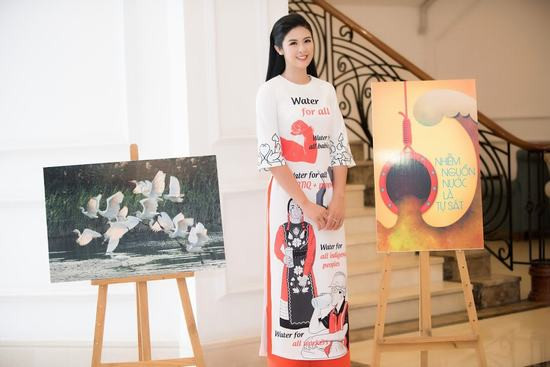 Hoa hậu Ngọc Hân trở thành đại sứ của Ngày nước thế giới 2019