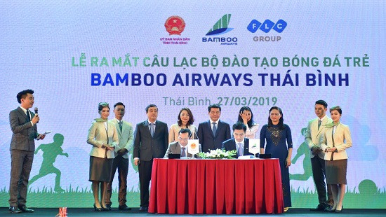 Ra mắt Câu lạc bộ đào tạo bóng đá trẻ Bamboo Airways Thái Bình
