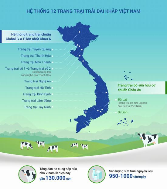 Việt Nam sở hữu hệ thống trang trại bò sữa chuẩn Global G.A.P. lớn nhất châu Á