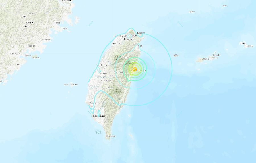 Đài Loan rung chuyển vì trận động đất hơn 6 độ Richter