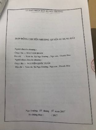 Cần làm rõ trách nhiệm của cán bộ xã lập khống hồ sơ chuyển nhượng đất