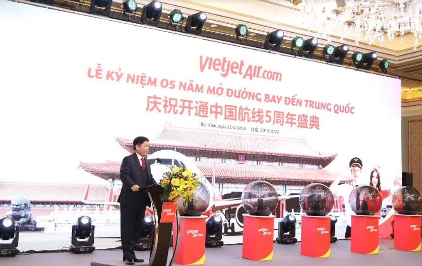 Vietjet kỷ niệm 5 năm mở đường bay đến Trung Quốc