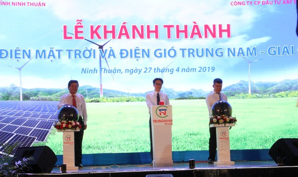 Trung Nam Group khánh thành tổ hợp nhà máy điện mặt trời và điện gió tại Ninh Thuận