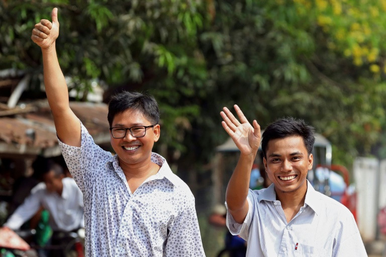 Myanmar trả tự do cho hai nhà báo đoạt giải Pulitzer sau 