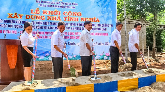 TAND cấp cao tại Đà Nẵng khởi công xây nhà tình nghĩa tại Quảng Trị