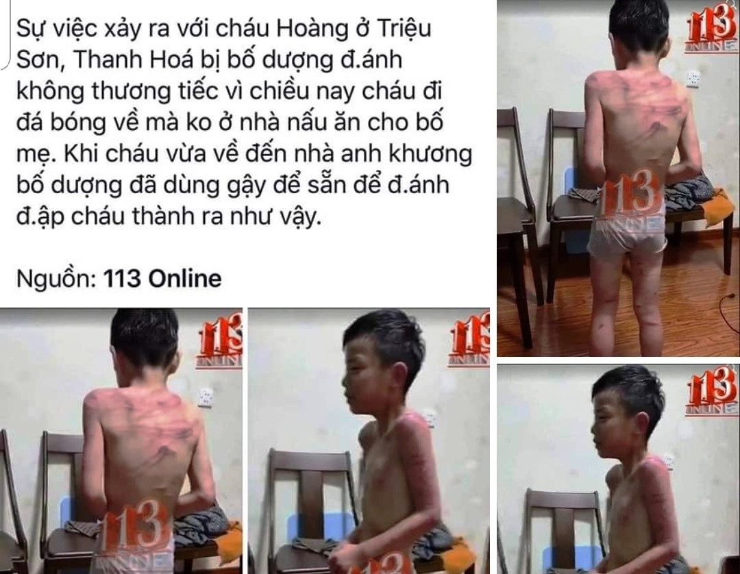Hình ảnh bé trai bị đánh đập dã man được cắt ghép từ clip ở Trung Quốc