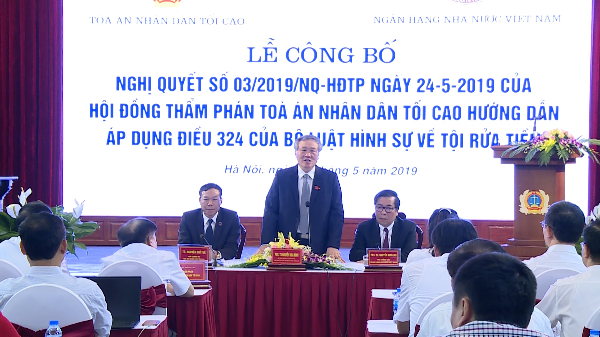 Công bố Nghị quyết của Hội đồng Thẩm phán TANDTC hướng dẫn áp dụng Điều 324 BLHS về tội rửa tiền