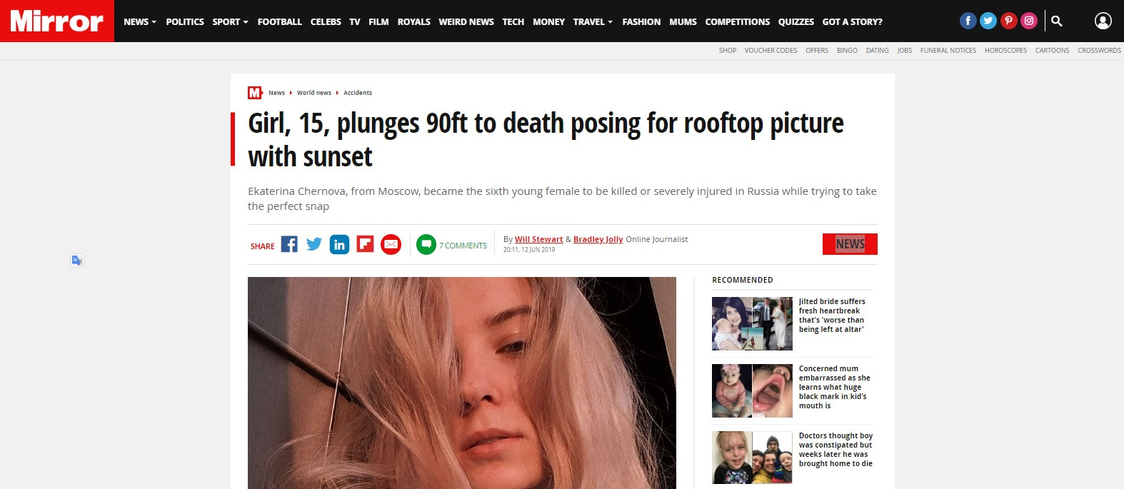 Tạo dáng chụp ảnh từ độ cao 27m, nữ sinh 15 tuổi rơi xuống tử vong