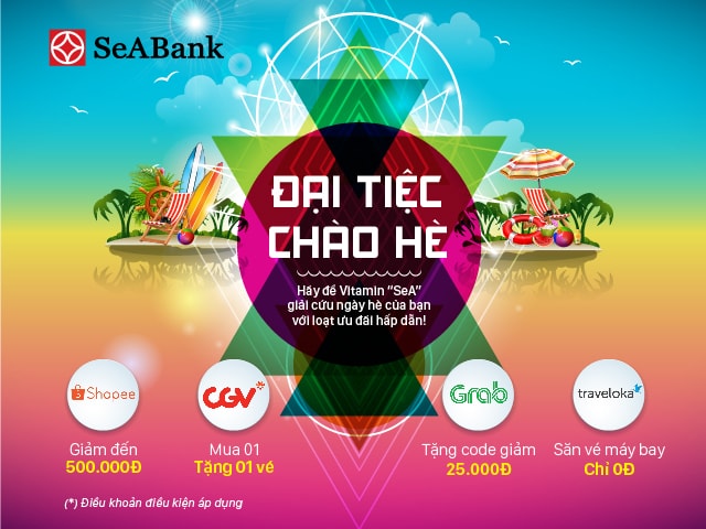 Nhận ngay ưu đãi hấp dẫn tại CGV, Traveloka, Grab, Shopee với thẻ quốc tế Seabank