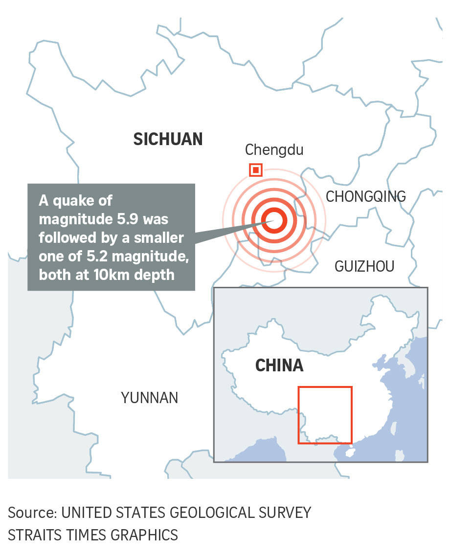 Động đất mạnh liên tiếp tại Trung Quốc: 133 người thương vong