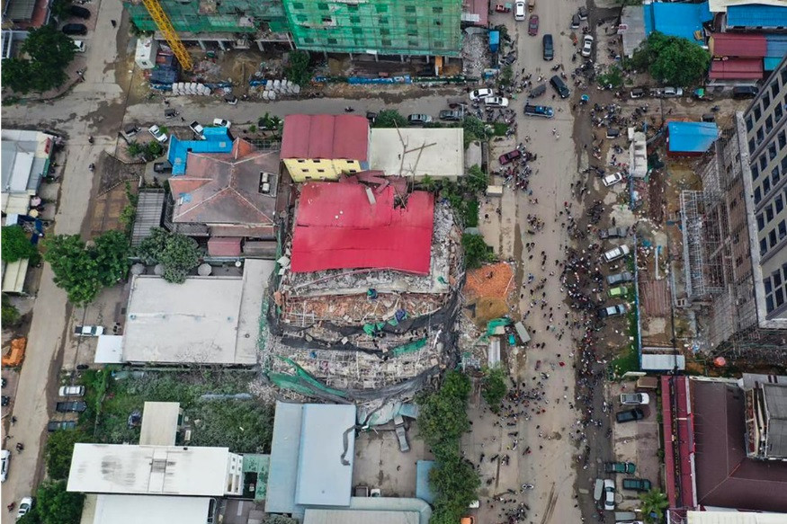 Sập nhà 7 tầng ở Campuchia, 16 người thương vong