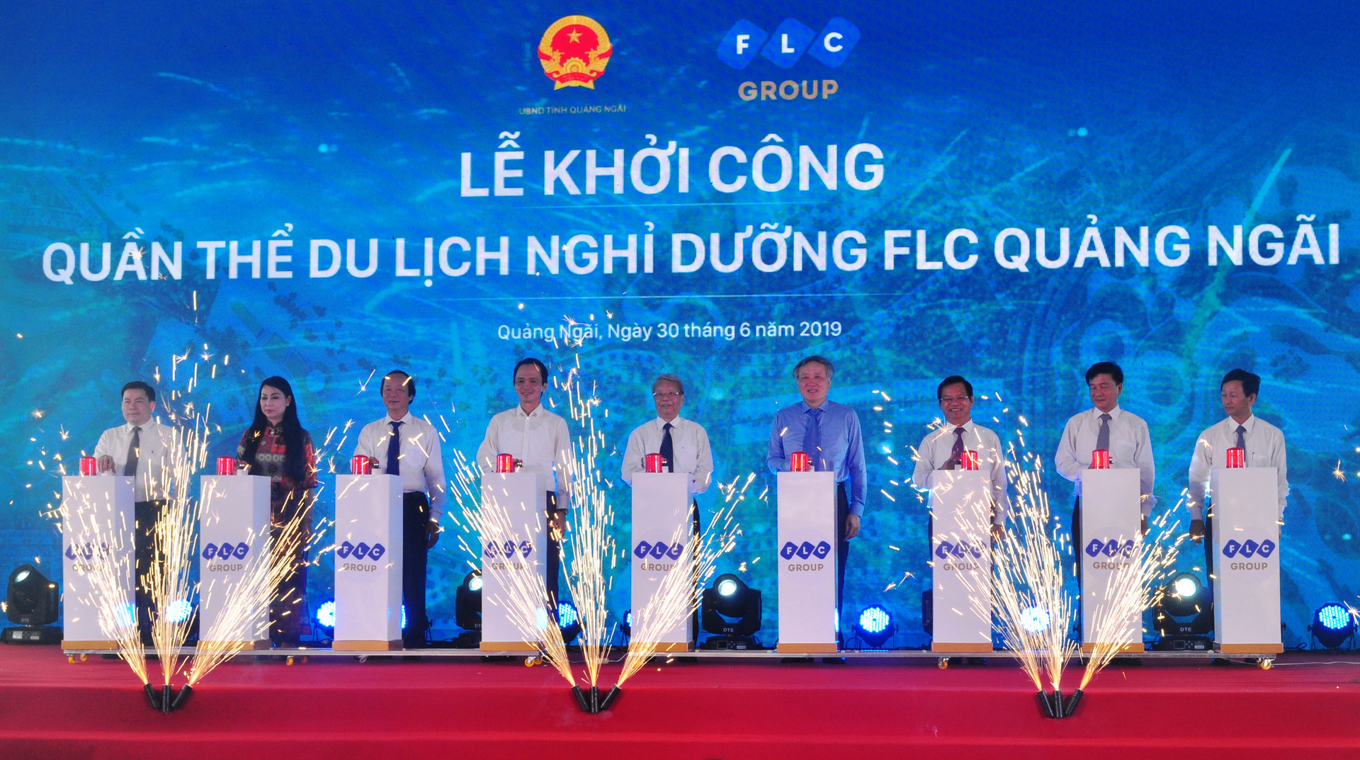 Chánh án TANDTC Nguyễn Hòa Bình dự lễ khởi công dự án Quần thể du lịch tại Quảng Ngãi