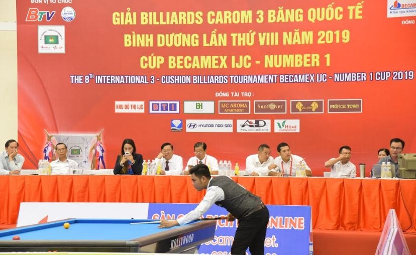 Nước tăng lực Number 1 tiếp tục đồng hành cùng Giải Billiards Carom 3 băng quốc tế Bình Dương