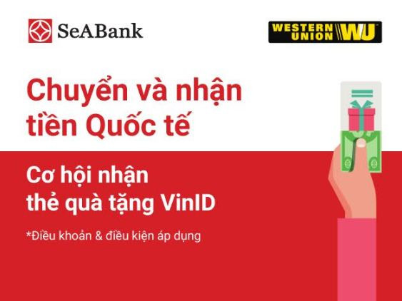 Giao dịch Western Union nhận ngay thẻ Vinid trị giá lên đến 10 triệu đồng