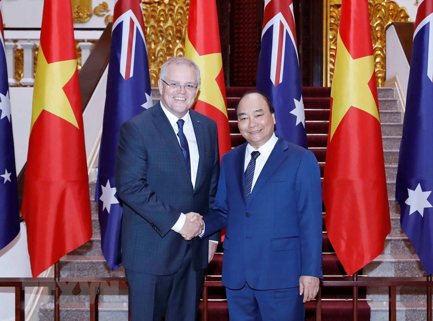 Thủ tướng Nguyễn Xuân Phúc đón, hội đàm với Thủ tướng Australia