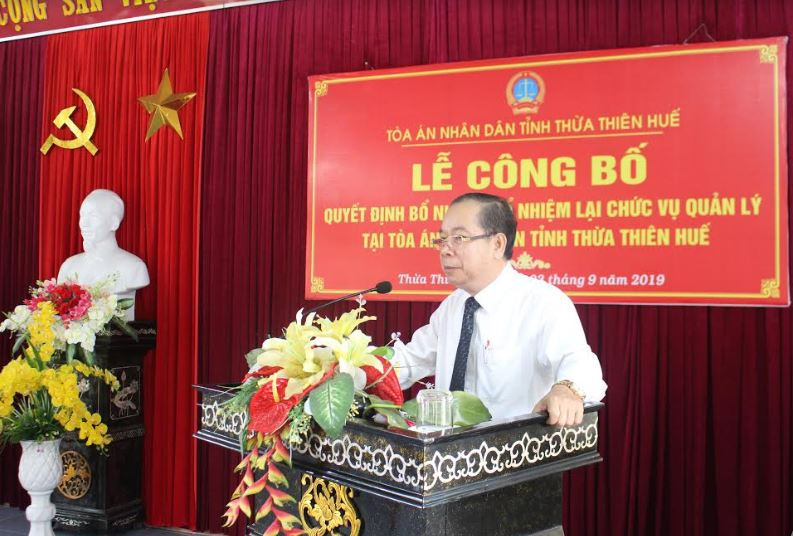 TAND tỉnh Thừa Thiên Huế bổ nhiệm các chức vụ quản lý