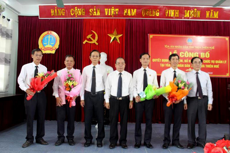 TAND tỉnh Thừa Thiên Huế bổ nhiệm các chức vụ quản lý