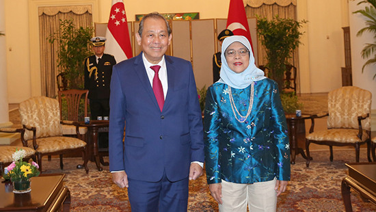 Phó Thủ tướng Trương Hòa Bình hội đàm, gặp gỡ các nhà lãnh đạo Singapore