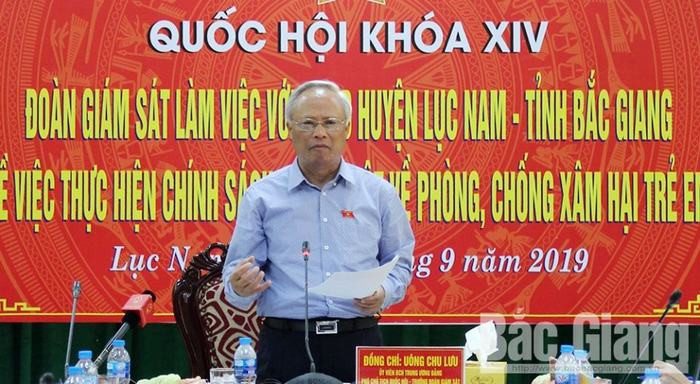 Phó Chủ tịch Quốc hội Uông Chu Lưu: Xử lý nghiêm tội phạm xâm hại trẻ em