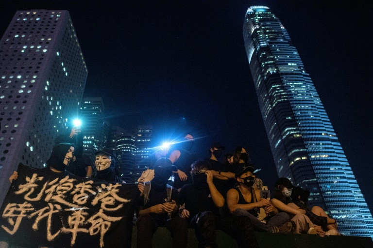 Biểu tình Hongkong trước lễ kỷ niệm 70 năm Quốc khánh Trung Quốc