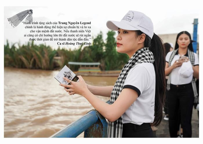 Những câu nói ấn tượng của người đẹp Việt khi tặng sách tại Đồng bằng Sông Cửu Long